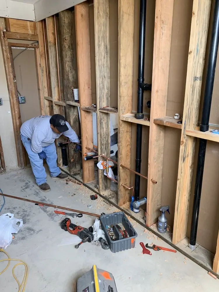 Commercial rough-in plumbing for Gas Line Repair in Idlewild